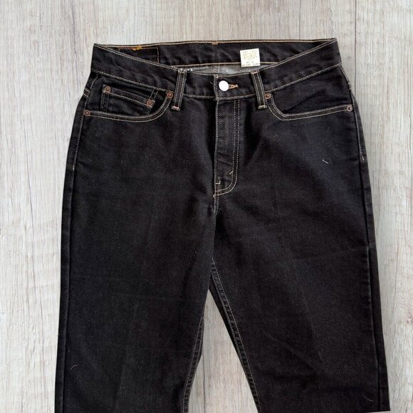 Vintage Y2K LEVI’S 515 Bootcut Low Rise Dark Wash Denim Jeans Made In USA 2002 - Picture 3 of 10